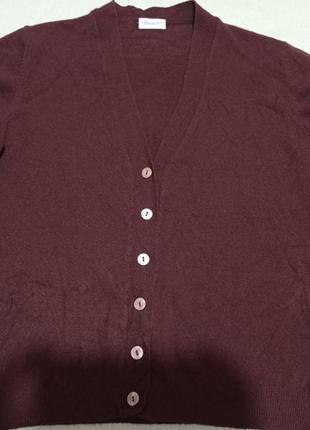 Р1. вовняний коричневий кардиган на гудзиках ягнят lambswool вовна