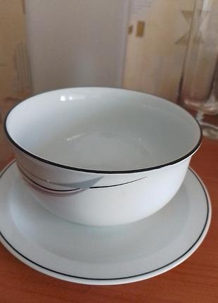 Фарфоровая миска бульонница, mitterteich из батарии.