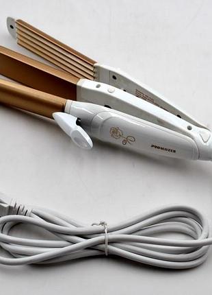 Плойка-випрямляч із гофре 3 в 1 promozer mz-7023