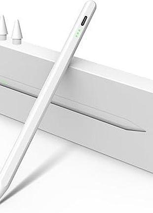 Стилус pencil для ipad с palm rejection и tilt, быстрая зарядка, совместим с ipad 2018-2025