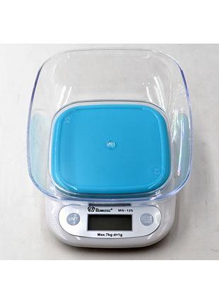 Кухонные весы с чашей domotec ms-125