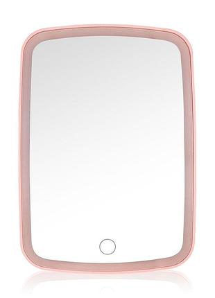 Зеркало настольное cordless light-up vanity mirror wd039, аккумуляторное, сенсорное, 3 режима подсветки