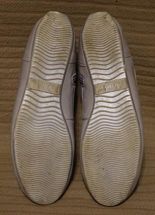 Отличные высокие кожаные кроссовки с серебристым напылением semler германия 38 р.10 фото