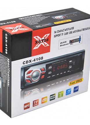 Автомагнитола xbroad cdx-4108, fm/usb/tf/mp3, 60w×4