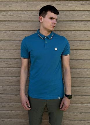 Чоловіча футболка -поло pretty green barton teal 💙