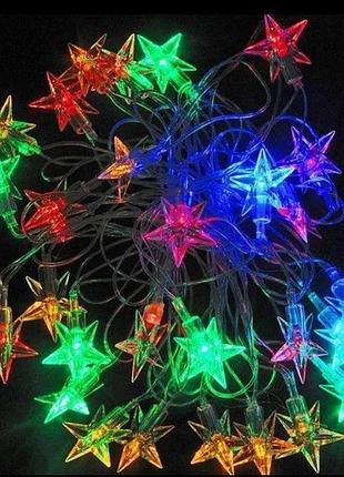 Гірлянда новорічна «зорочки», 20 led, 4 метри (ad-6)