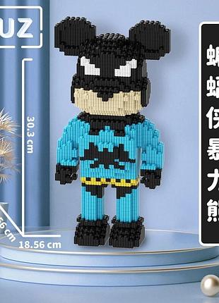 Конструктор «медвежонок тедди batman», 30 см, 2500 деталей, 8988