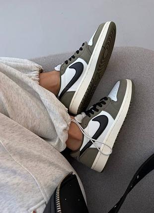 Женские кроссовки air jordan retro 1 "medium olive”