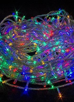 Гирлянда светодиодная нить на белом проводе, 45 м, 800 led, мультицвет, от сети