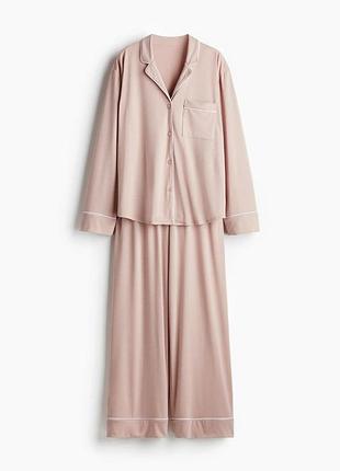Пижама из вискозы женская бренда h&amp;m размера м в розовом цвете