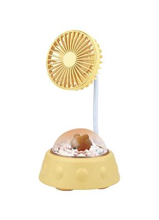 Вентилятор настольный mini fan cool summer sy88-68, аккумуляторный, 3 режима, подсветка, гибкая ножка, type-c