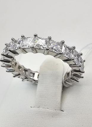 Кольцо серебряное с кубическим цирконием "дорожка" 16,5 3,51 г