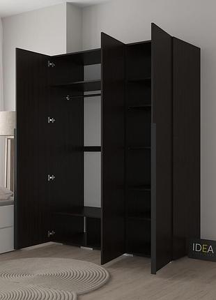 Шафа для одягу 3-дверна 150 см idea д-122 дуб крафт