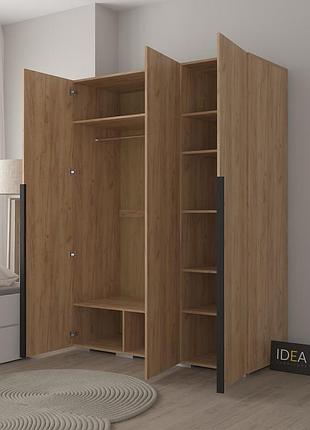 Шафа для одягу 3-дверна 150 см idea д-122 дуб сонома