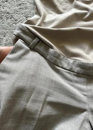 Бежеві штани h&m для вагітних. легкі штани для вагітних розмір с/м. світлі штани для вагітних