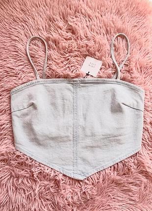 Джинсовий  топ корсет zara