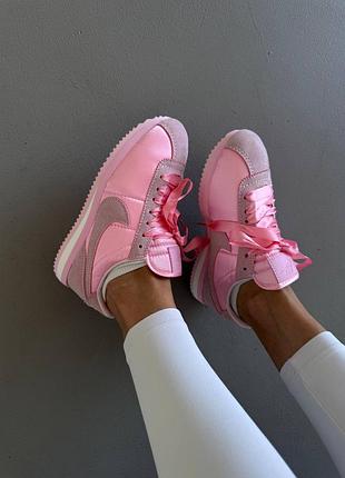 Жіночі кросівки nike cortez | satin pink