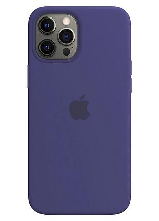 Чехол silicone case magsafe + animation full size iphone 12 pro / capri blue / силиконовый чехол для айфон / анимация