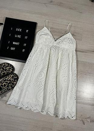 Мини платье из прошвы h&amp;m