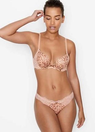 Леопардовий бюстгальтер victoria’s secret 36dd