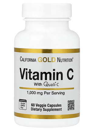 California gold nutrition, quali®-c, витамин c, 1000 мг, 60 вегетарианских капсул