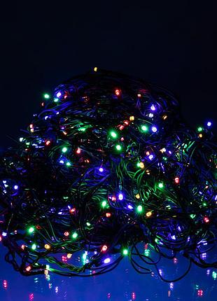 Новогодняя гирлянда уличная бахрома 36 м 600 led черный провод мультиколор 36мbml