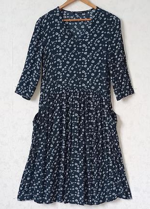 Платье женское сатиновое рукав 3/4. m-l