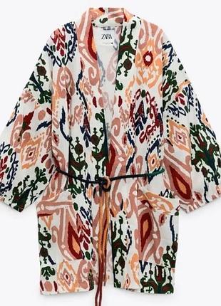 Кардиган женский летний из льна zara m, которое летает летнее zara, пиджак жакет блейзер