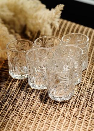 Набор рюмок для виски shot glass 6 штук по 75 мл nai