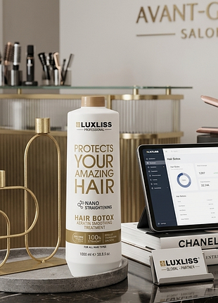 Ботокс для волос luxliss botox keratin smoothing treatment nano straight 1000 мл
