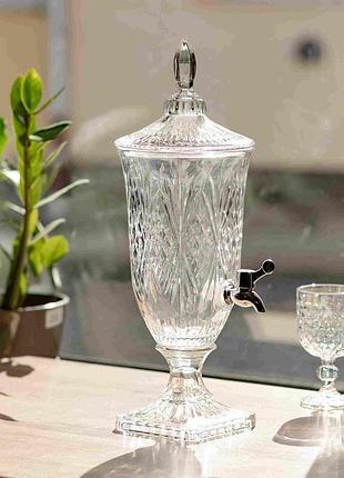 Лимонадниця classic crystal 2л з краном прозорий nai