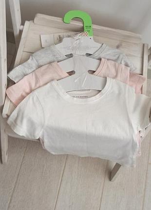 Сет базовых детских футболок 18-24, primark