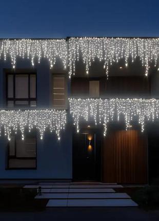 Уличная гирлянда бахрома 20 м 335 led белый провод белый nai