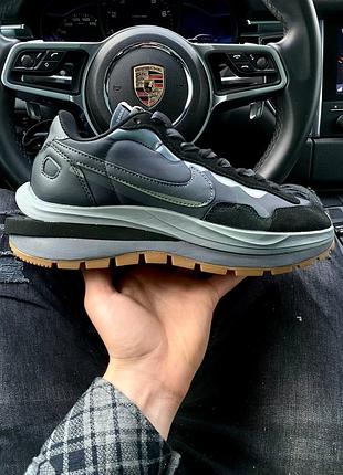 👟 кроссовки nike vaporwaffle sacai black brown / наложка bs👟