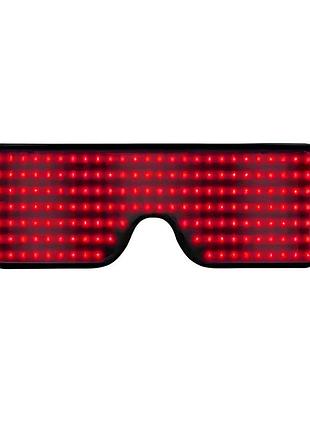 Красные светодиодные очки со встроенным аккумулятором led-очки для вечеринок и шоу usb зарядка 8 режимо nai