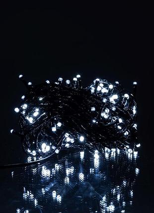 Новогодняя гирлянда комнатная нить 18 м 180 led комнатная гирлянда черный провод белый свет nai