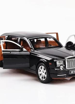 Модель автомобіля rolls royce phantom 1:24 з інерційним механізмом, світлом і звуком металева машинка преміум-класу nai