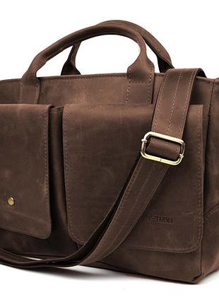 Сумка-портфель мужская на плечо с ручками tarwa коричневый rc-3990-3md