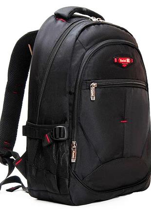 Мужской нейлоновый рюкзак racini 9-9612 black водоотталкивающий нейлон городской матовый 26 л черный