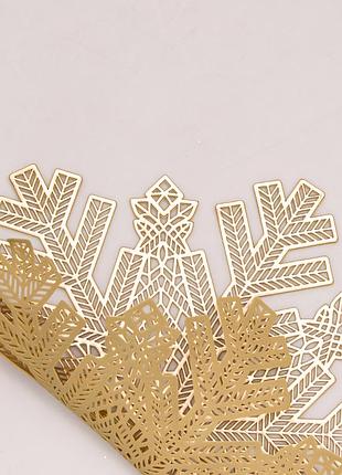Коврик для сервировки стола snowflake 38 см золото nai