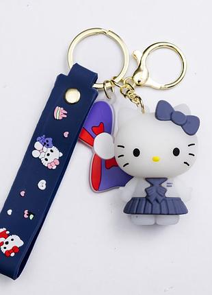 Детский брелок hello kitty 4×6 см для ключей на сумку и рюкзак рандом nai