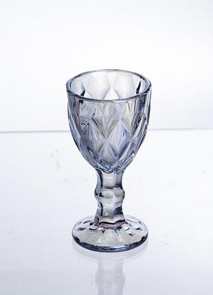 Набір чарок diamond blue 6 штук по 40 мл hp-19-278 прозорий чарка для міцних напоїв коктейлів nai