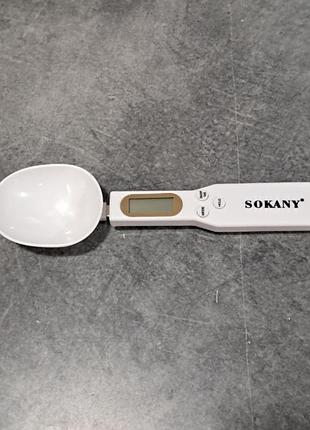 Електронна мірна ложка з дисплеєм і вагами sokany nai