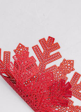 Коврик для сервировки стола snowflake 38 см красное золото nai