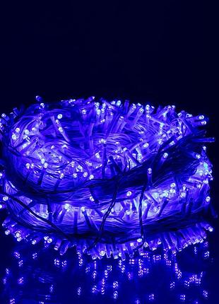 Гирлянда рождественская фея уличная 100 м 1000 led белый провод синий nai