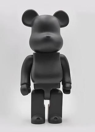 Дизайнерська іграшка беарбрік 28 см чорний. статуетка bearbrick 400% black. bearbrick