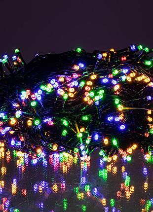 Гирлянда рождественская фея уличная 50 м 500 led черный провод мультиколор nai