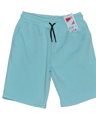 Мятные трикотажные шорты george на парня 11-12 лет