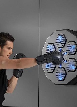 Интерактивная настенная мишень для бокса 40×40×7,5 см с bluetooth и подсветкой ударных зон nai