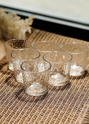 Набор стаканов для напитков textured tumbler 6 штук по 140 мл nai